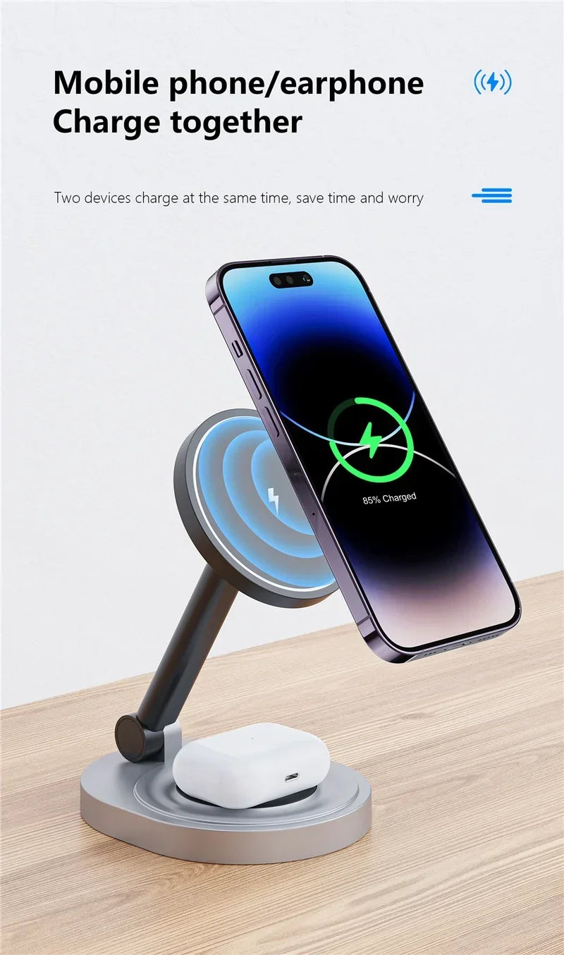 2 In 1 Magnetic Wireless Charger Stand
