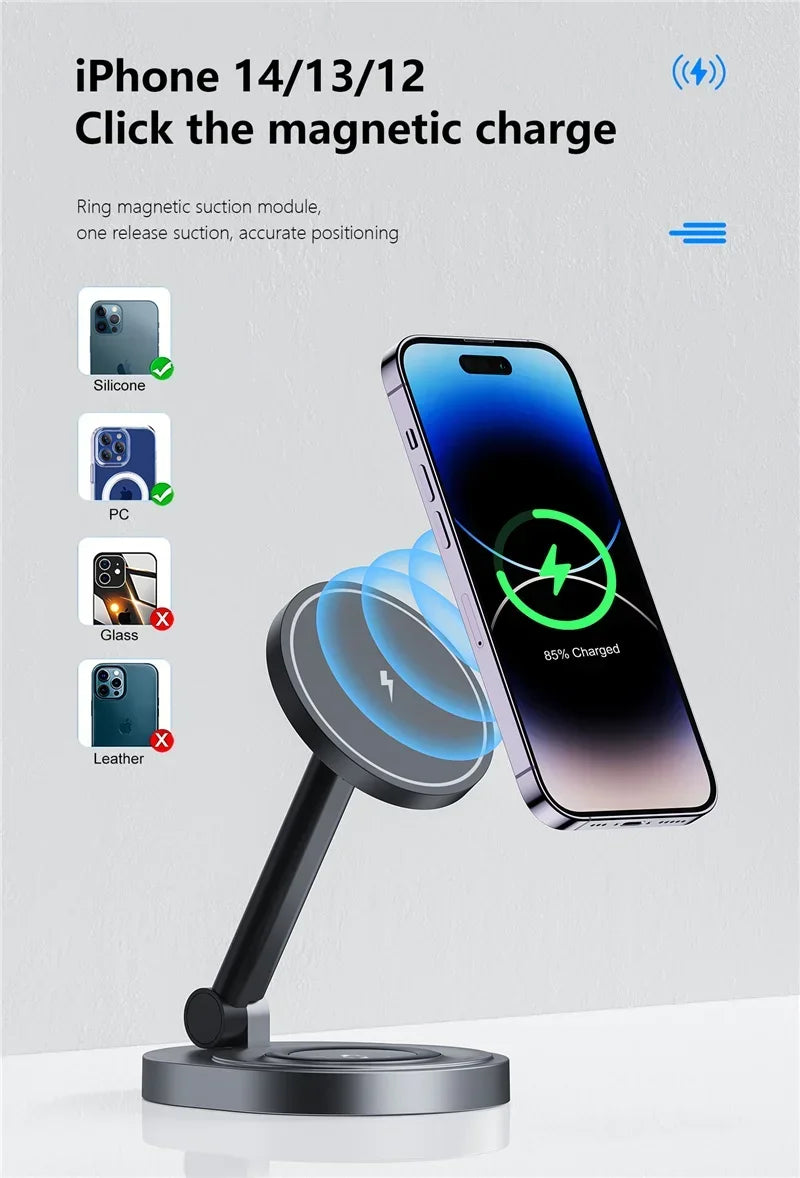 2 In 1 Magnetic Wireless Charger Stand
