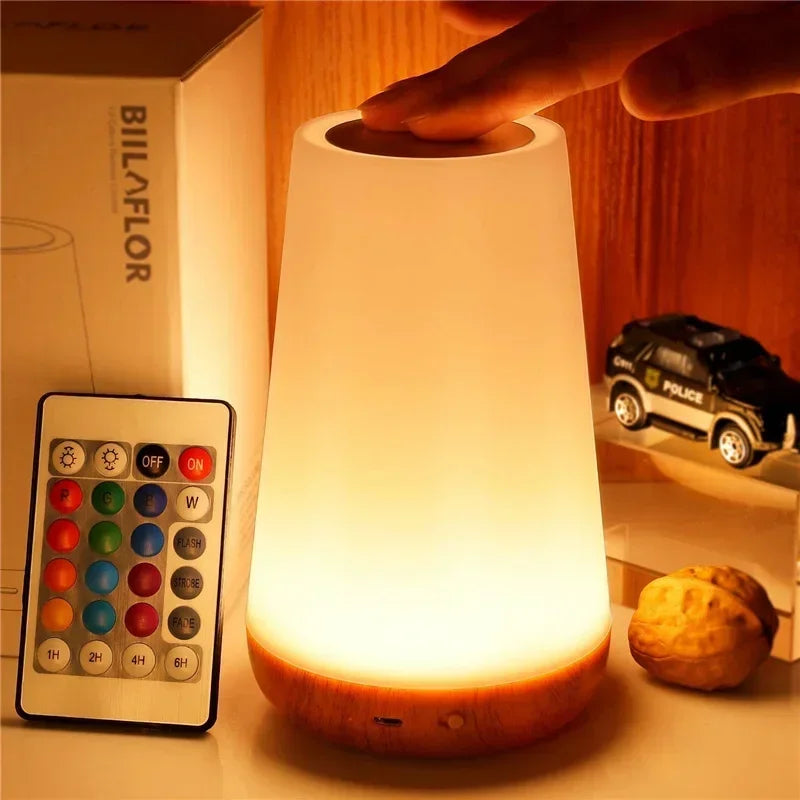 Portable RGB Remote Control Touch Dimmable Lamp