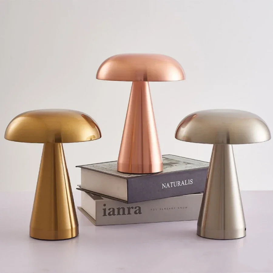 Retro Mushroom LED Night Light Desk Table Lamp