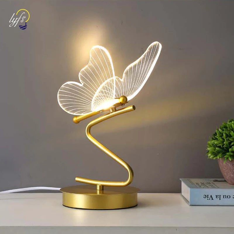 Nordic LED Butterfly Desk Lamp