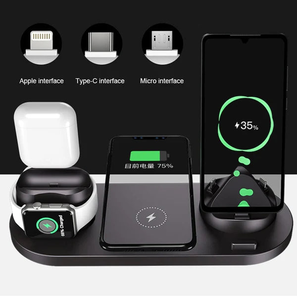 6 in 1 Wireless Charger Station
