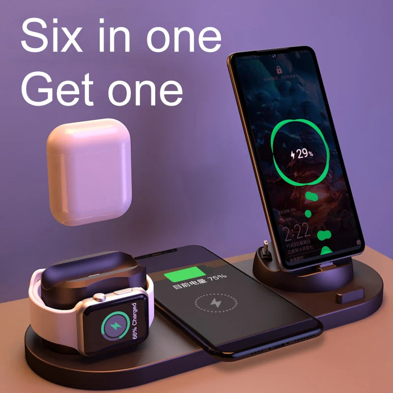 6 in 1 Wireless Charger Station