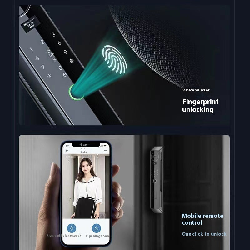 3D Face Recognition Automatic Fingerprint Lock Password Lock Peephole Viewer Smart Lock