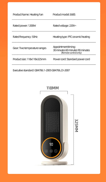 Portable Warmer Home Heater with Remote Control