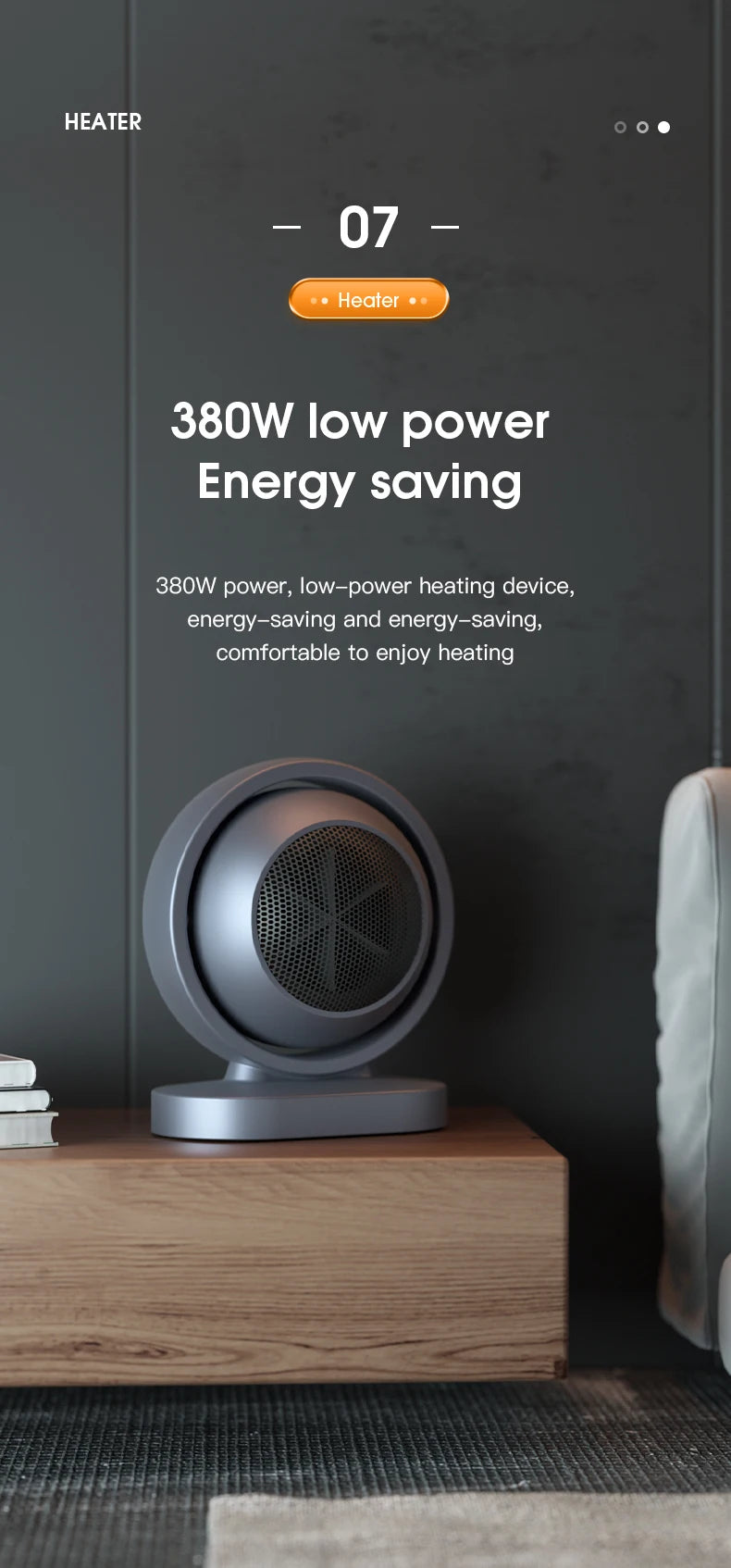 Small desktop electric Heater