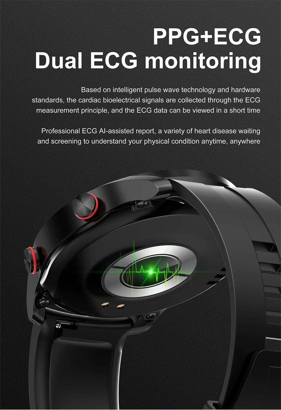 ECG+PPG Bluetooth Call Smart Watch