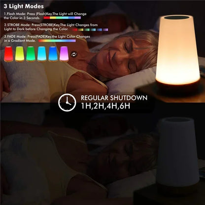 Portable RGB Remote Control Touch Dimmable Lamp