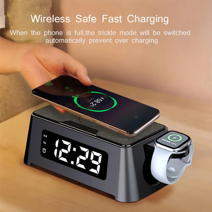 3 in 1 Wireless Charger with Digital Alarm Clock