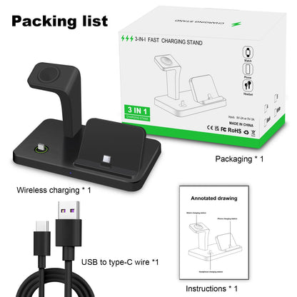 3 in 1 Wireless Charger Dock Station