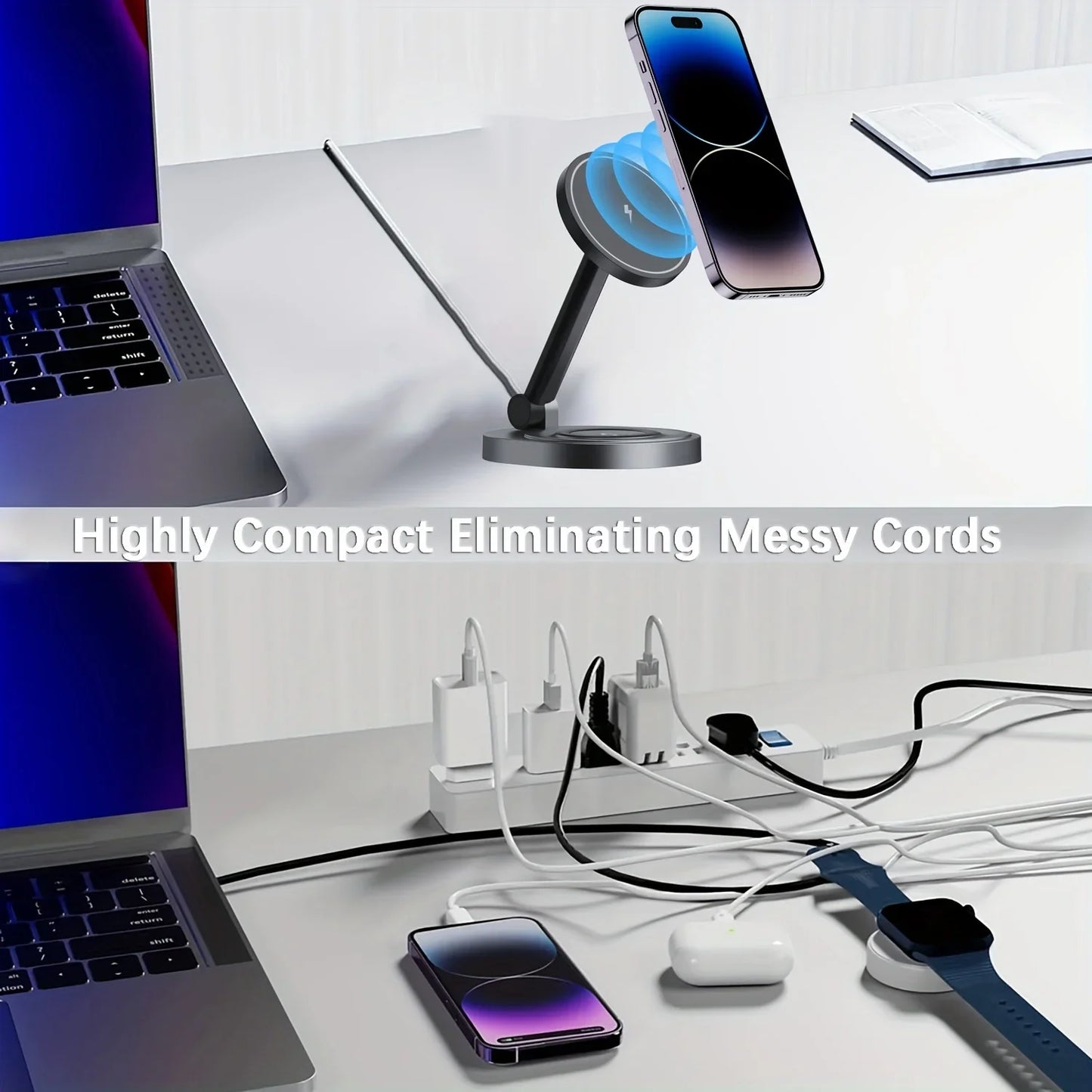 2 In 1 Magnetic Wireless Charger Stand