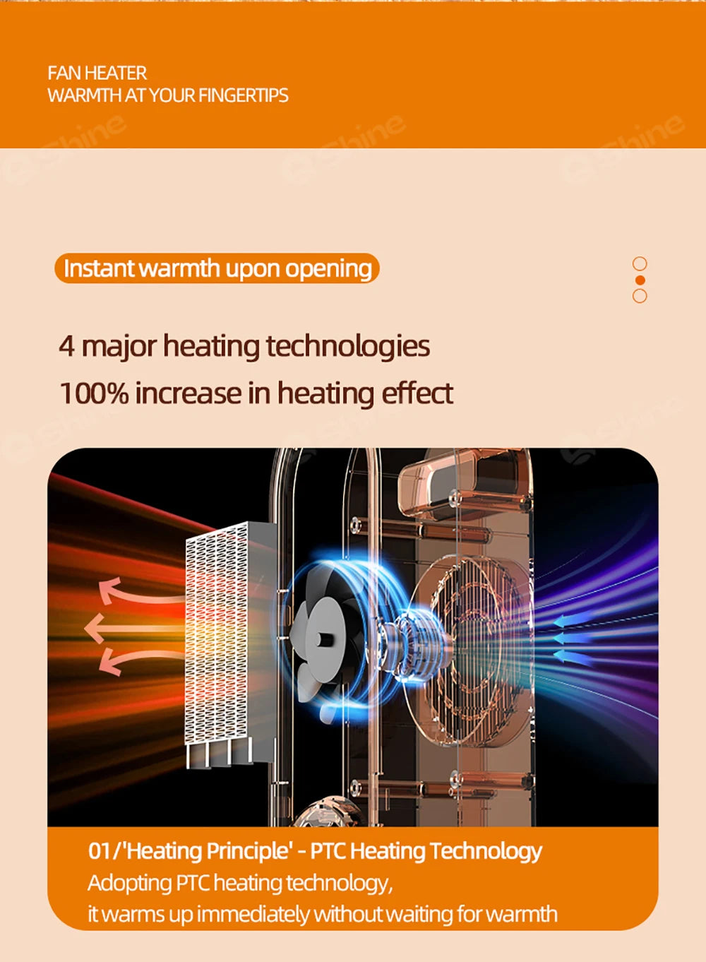 Portable Warmer Home Heater with Remote Control