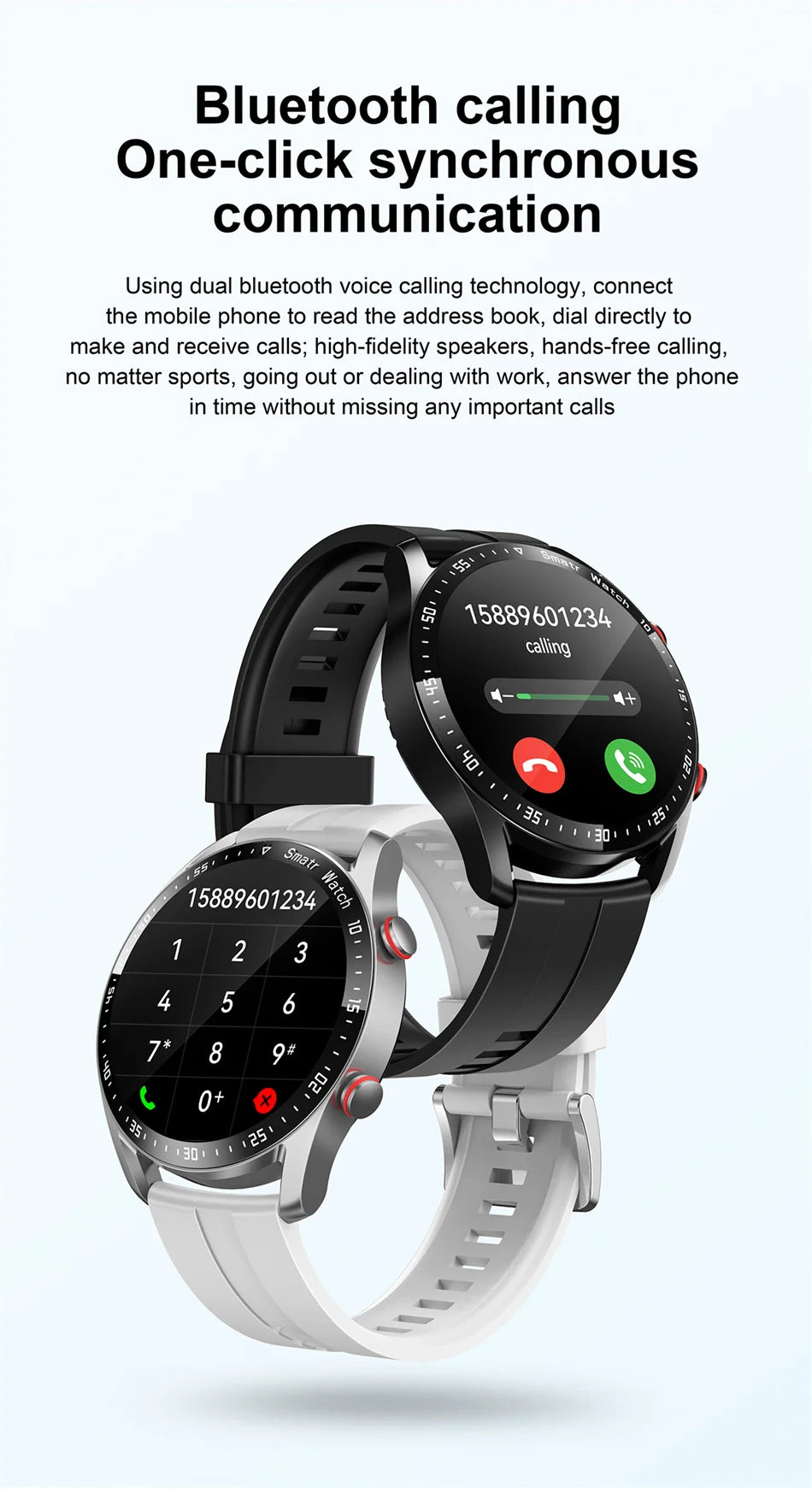 ECG+PPG Bluetooth Call Smart Watch