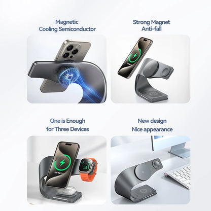 4 in 1 Metal Shell Wireless Charger Station