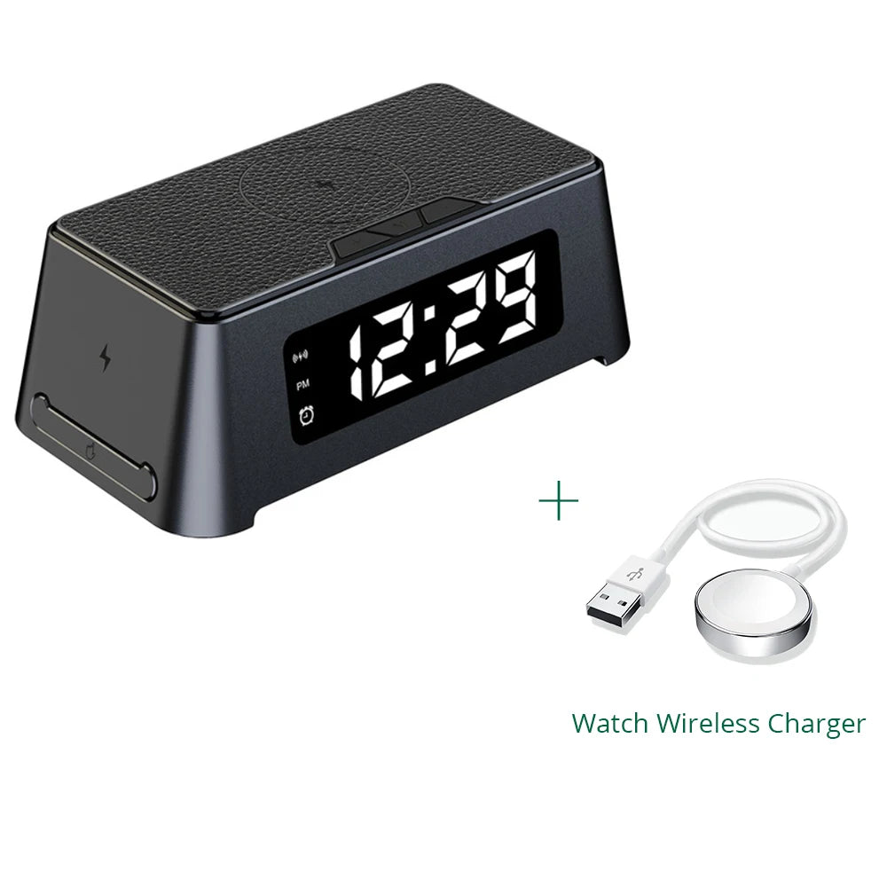 3 in 1 Wireless Charger with Digital Alarm Clock