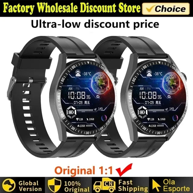 Für Huawei GT4 PRO Smart Uhr Männer Uhr 4 Pro AMOLED HD Bildschirm Bluetooth Anruf GPS NFC Herzfrequenz BloodSugar smartWatch 2024 Neue