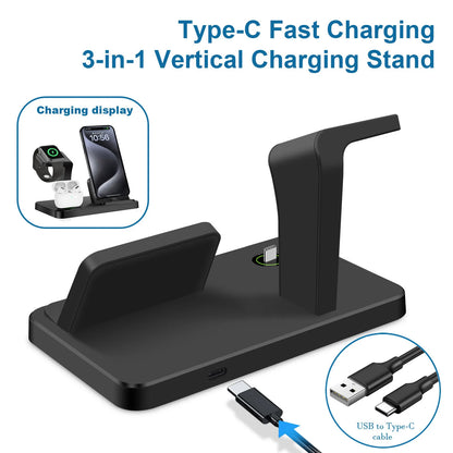 3 in 1 Wireless Charger Dock Station