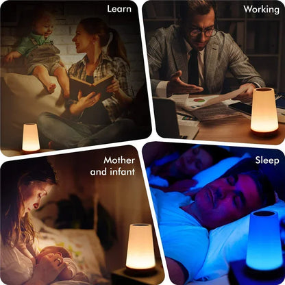 Portable RGB Remote Control Touch Dimmable Lamp