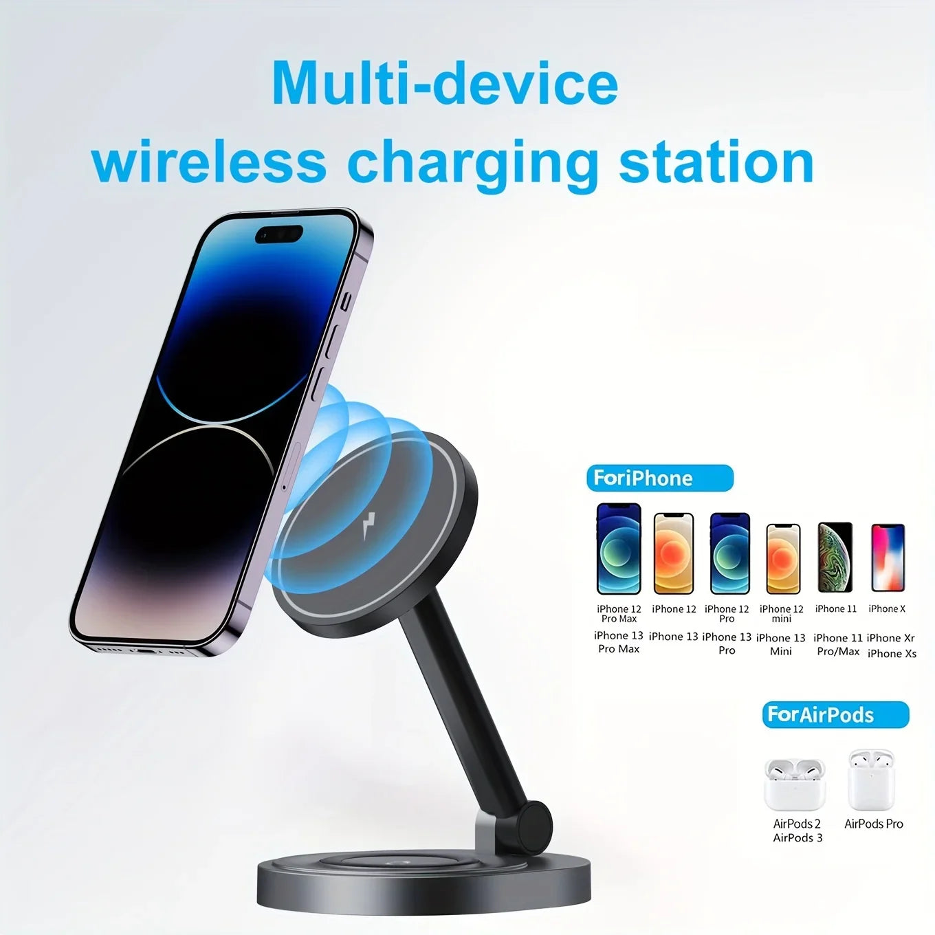 2 In 1 Magnetic Wireless Charger Stand
