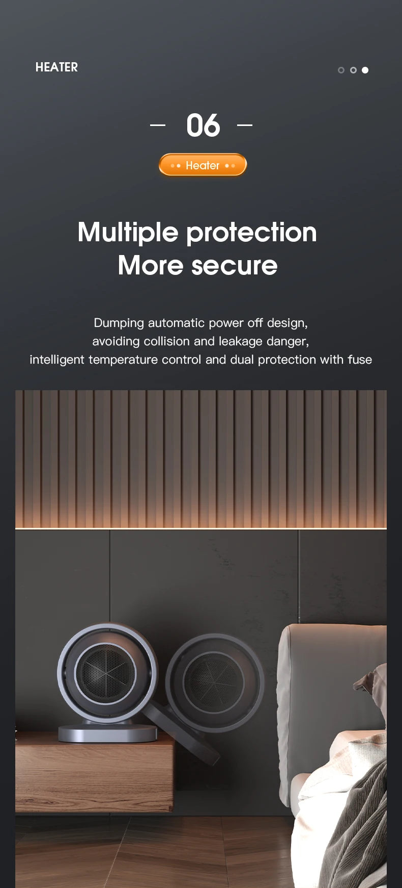 Small desktop electric Heater