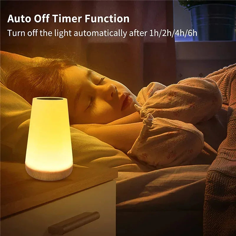 Portable RGB Remote Control Touch Dimmable Lamp
