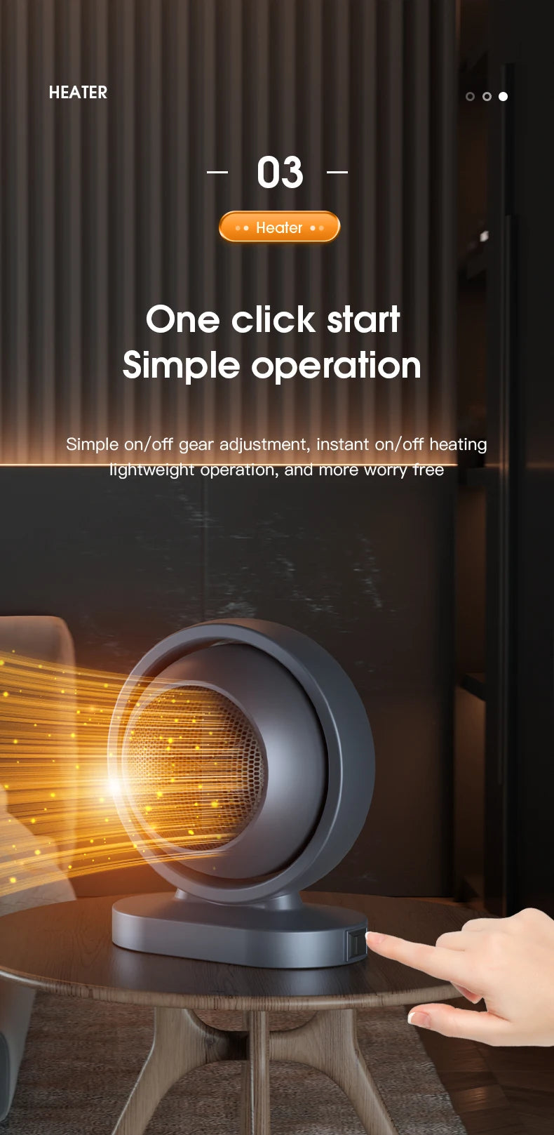 Small desktop electric Heater