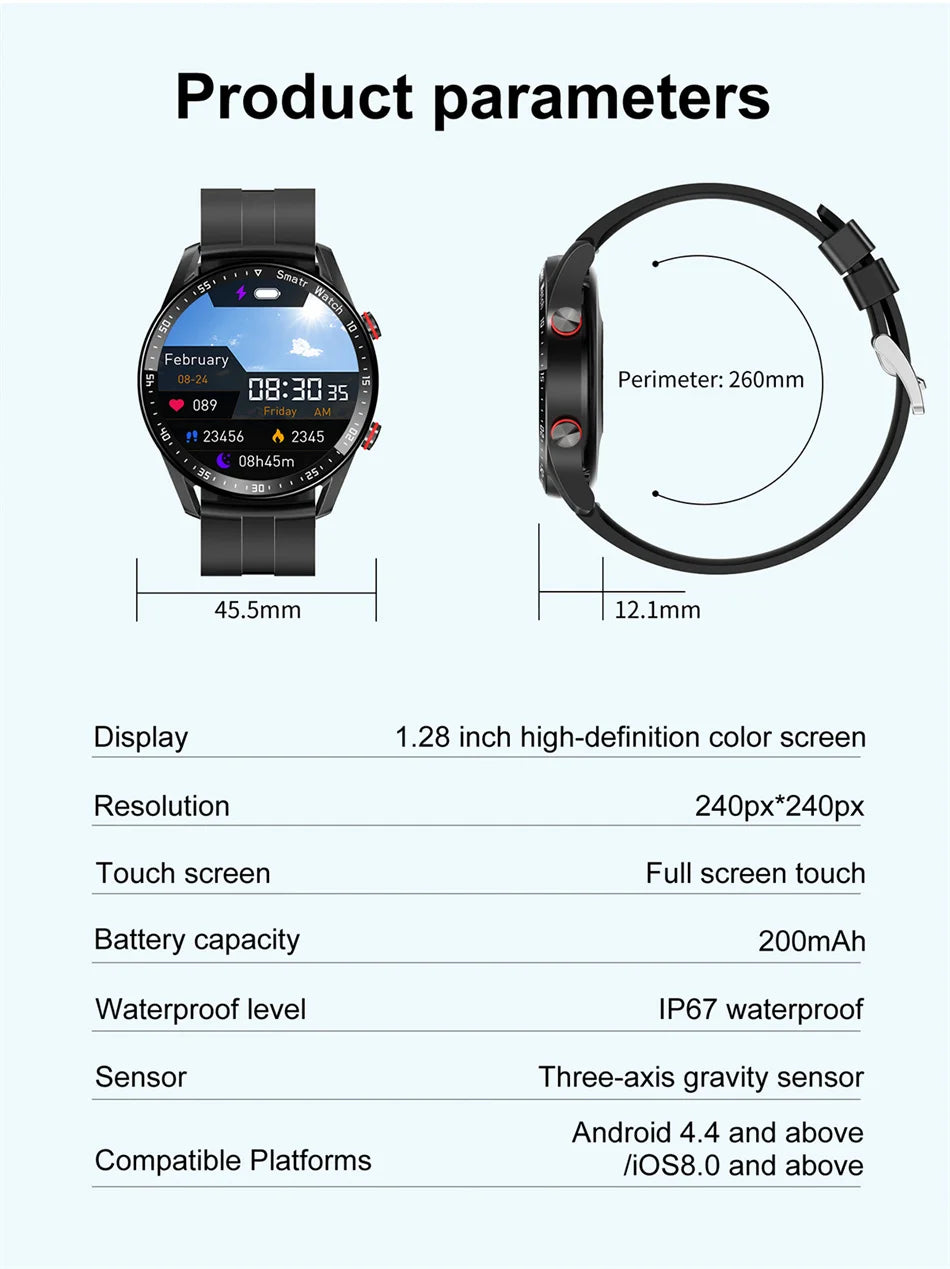 ECG+PPG Bluetooth Call Smart Watch