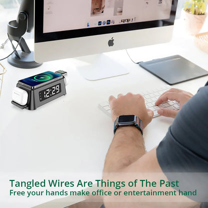 3 in 1 Wireless Charger with Digital Alarm Clock