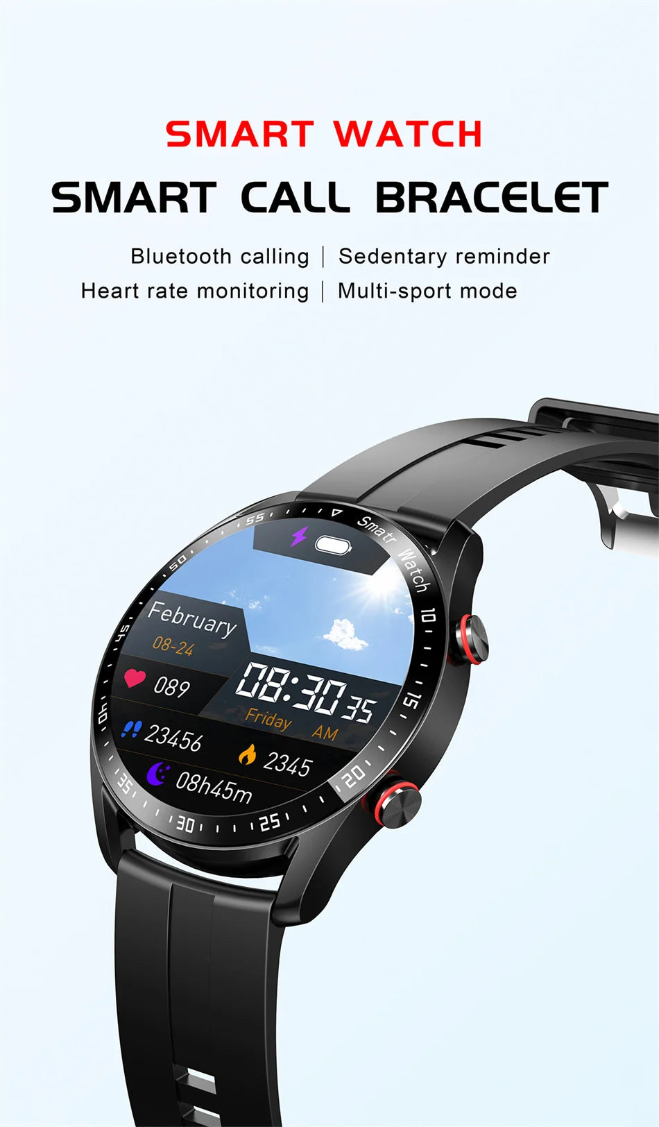 ECG+PPG Bluetooth Call Smart Watch