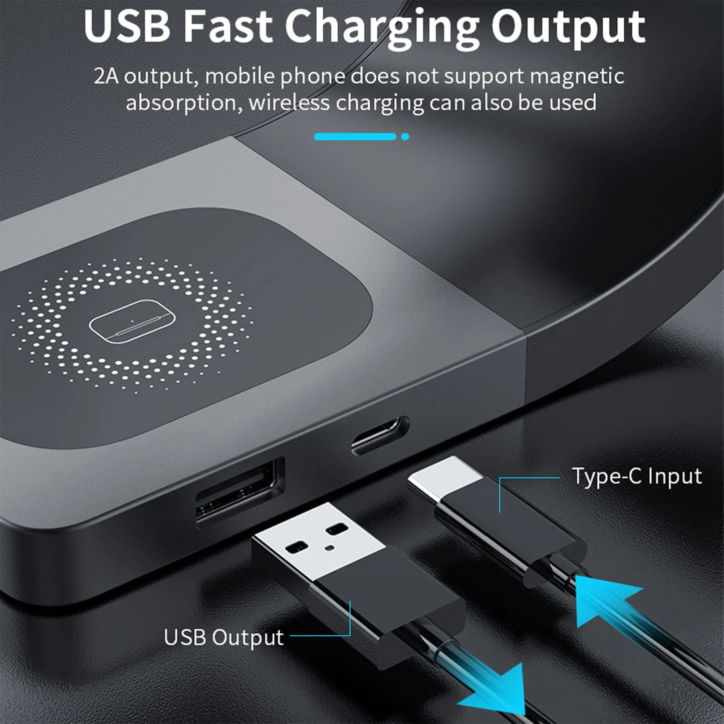 4 in 1 Metal Shell Wireless Charger Station