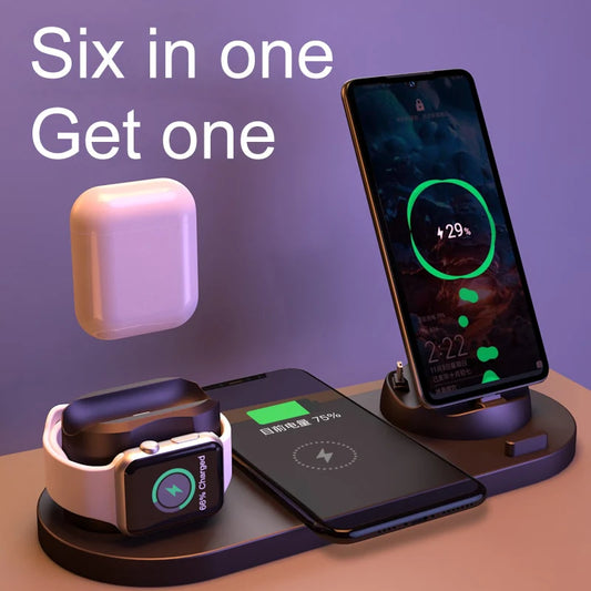 6 in 1 Wireless Charger Station
